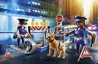 Playmobil Barrage de police avec un chien