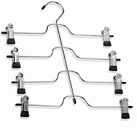 Mainstays, Cintres Multifonctionnels en Métal pour Pantalons / Jupes avec Clips Réglables, noir Cintre en métal avec clips