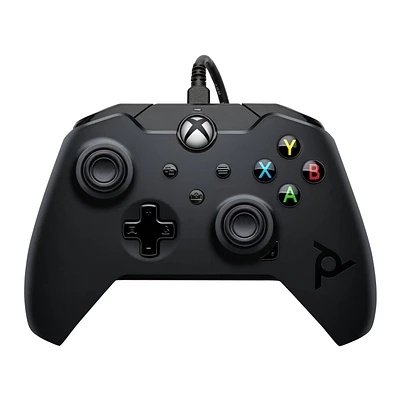PDP Gaming Wired Controller: Raven Black - Xbox Series X|S, Xbox One, Xbox, Windows 10, 049-012-NA-BK