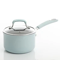 Kenmore Elite Andover 10-Piece Nonstick Cookware Set, Glacier Blue
