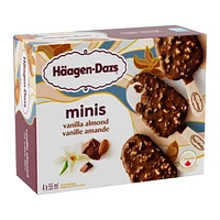 Barres de crème glacée HÄAGEN-DAZS® Miniatures Vanille amande 4 x 55 ml 4x55 ml