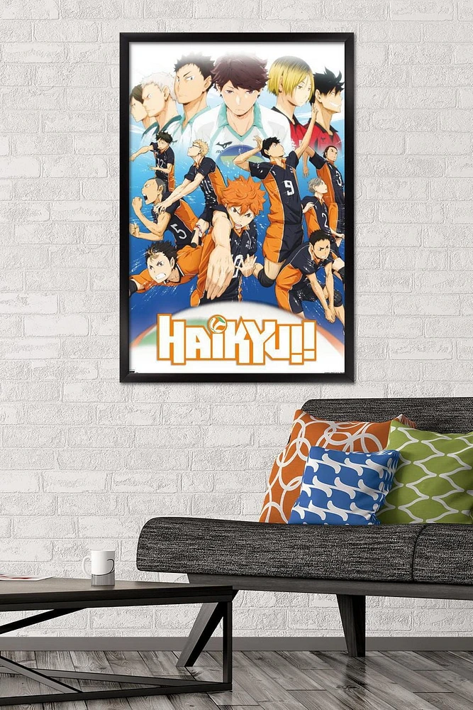 Haikyu!! - Key Art 2 Wall Poster, 22.375" x 34" Framed
