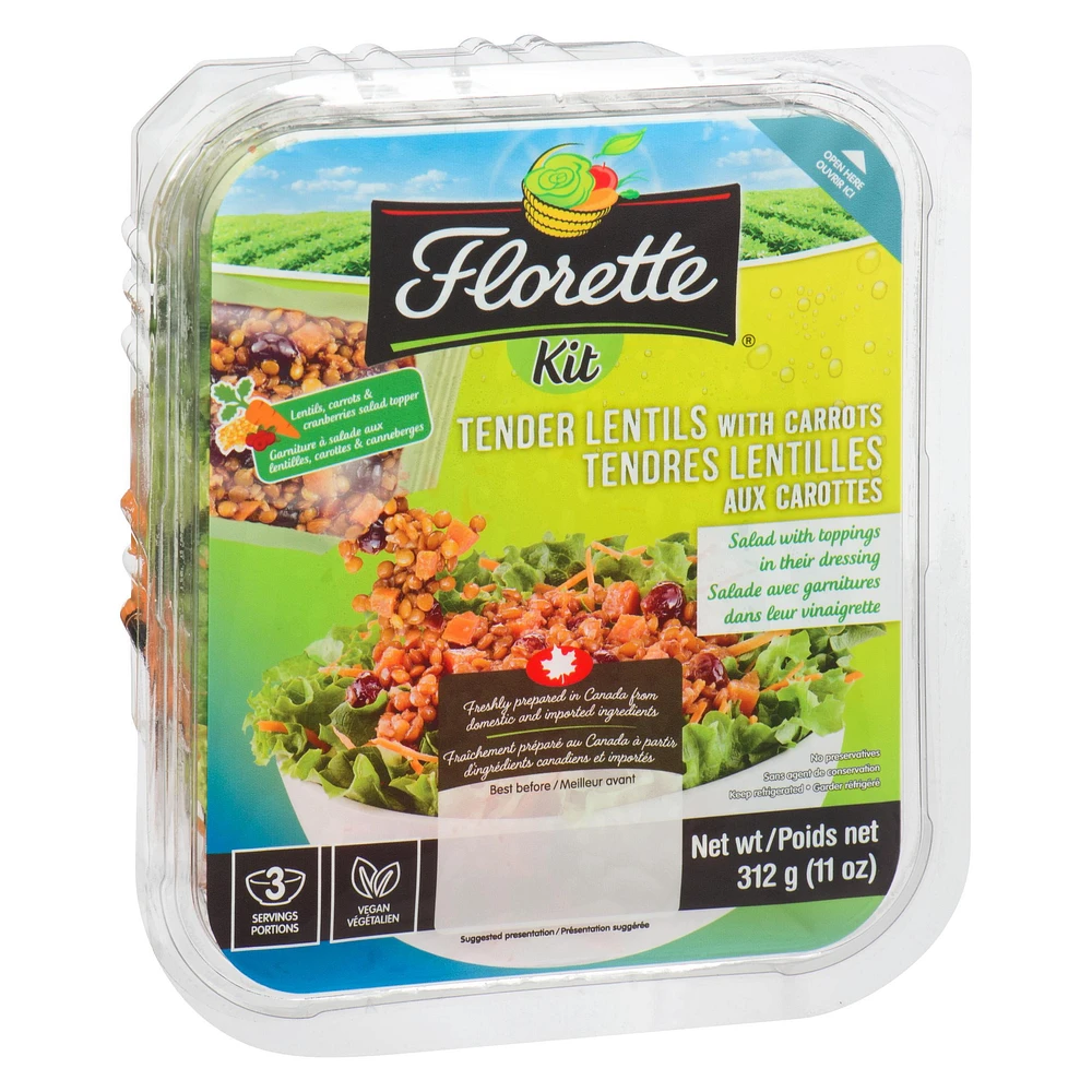 Florette Tender Lentils With Carrots Salad Kit