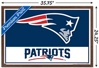NFL New England Patriots - Logo 21 Wall Poster, 22.375" x 34" Framed