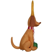 Max gonflable de Noël avec écharpe et ornement
