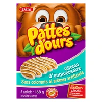 Bear Paws Birthday Cake Cookies, Dare, 168g