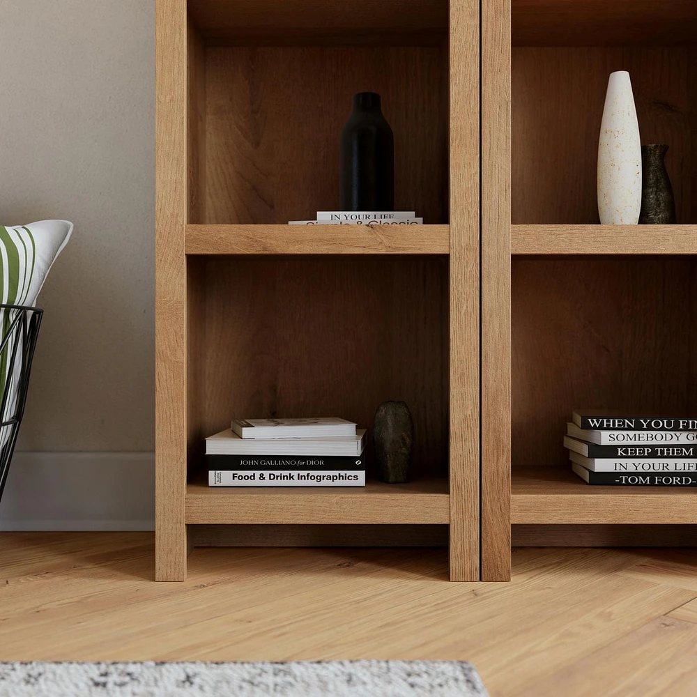 Prepac Moda 5 Shelves Bookcase Natural Oak