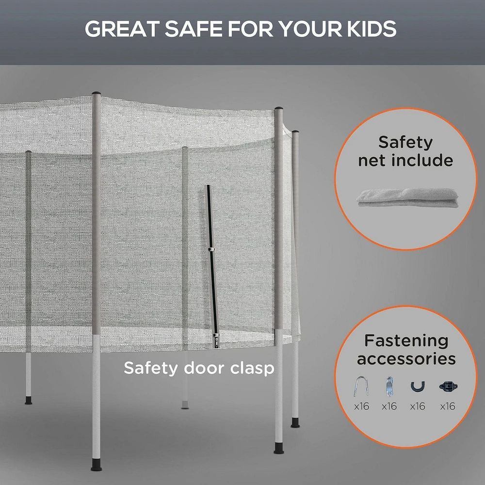 Soozier 14ft Frence Replacement Round Trampoline Enclosure（Net Enclosure Only）