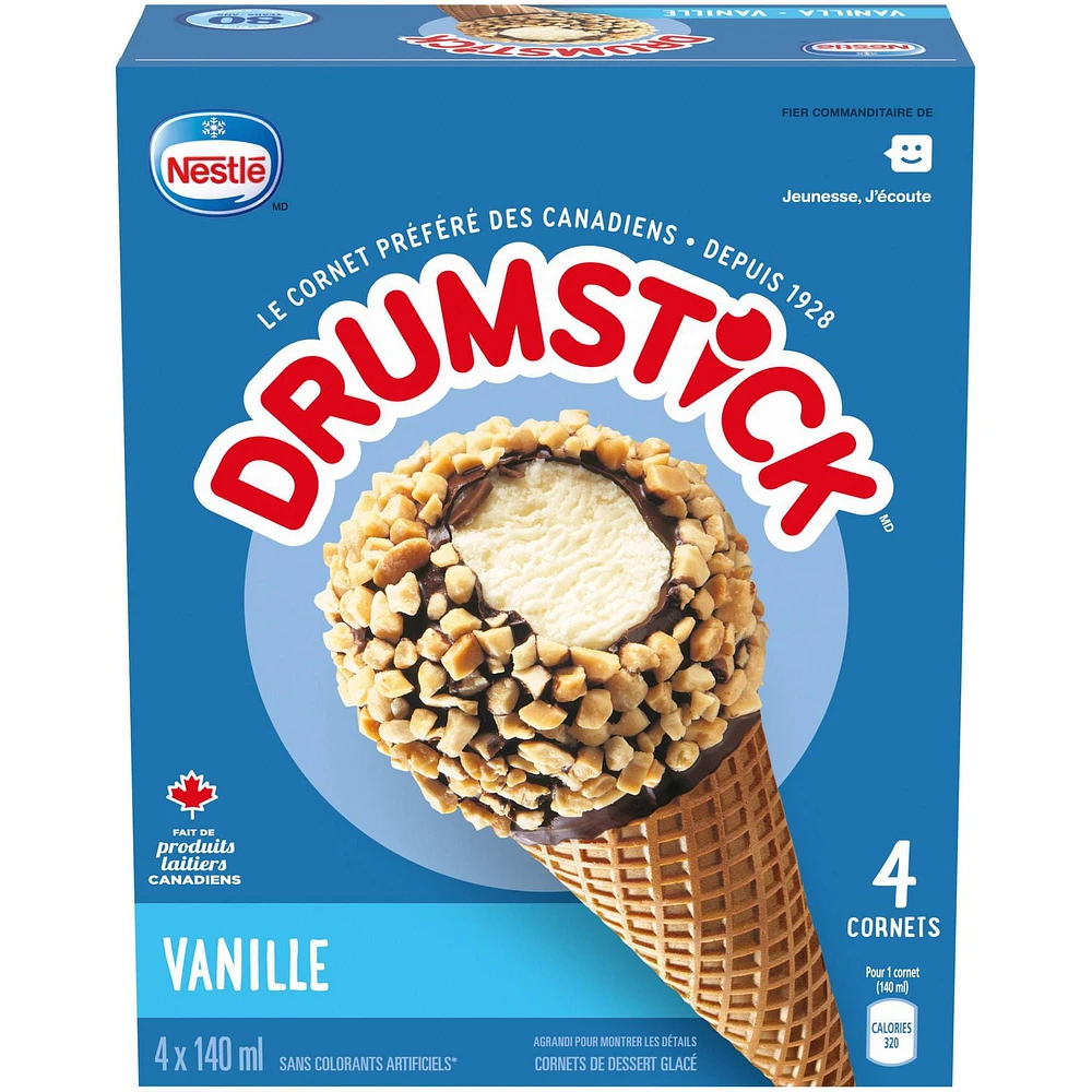 NESTLÉ® DRUMSTICK® Vanille, emballage de 4 4 x 140 ml 560 ML