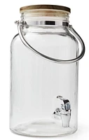 Accueil tendances distributeur de boissons en verre transparent de 1,5 gallon avec couvercle en bois Réservoirs d’eau en verre