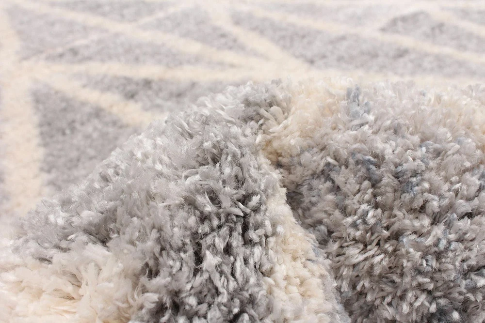 ECARPET Geometric Indoor Frieze Area Rug, Ultra Soft & Plush Lova Collection