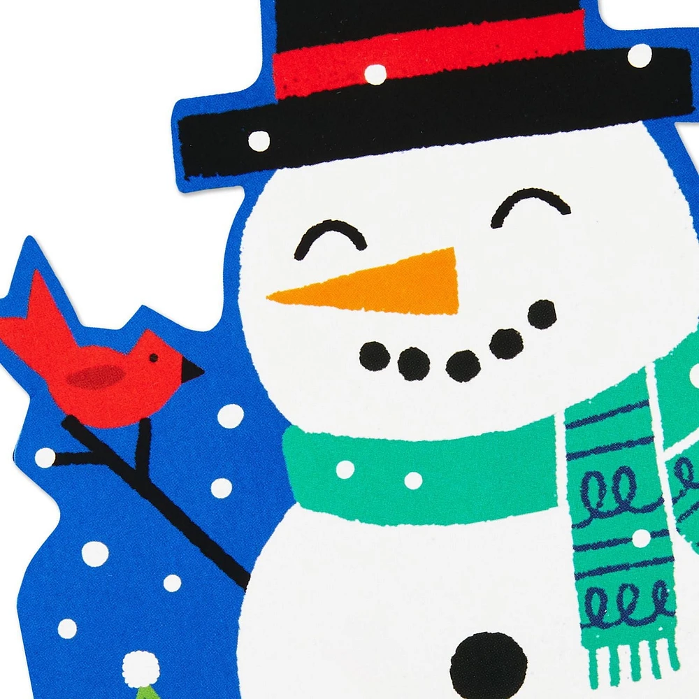 Connections from Hallmark Boxed Christmas Cards (Die-Cut Snowman), 16 ct.