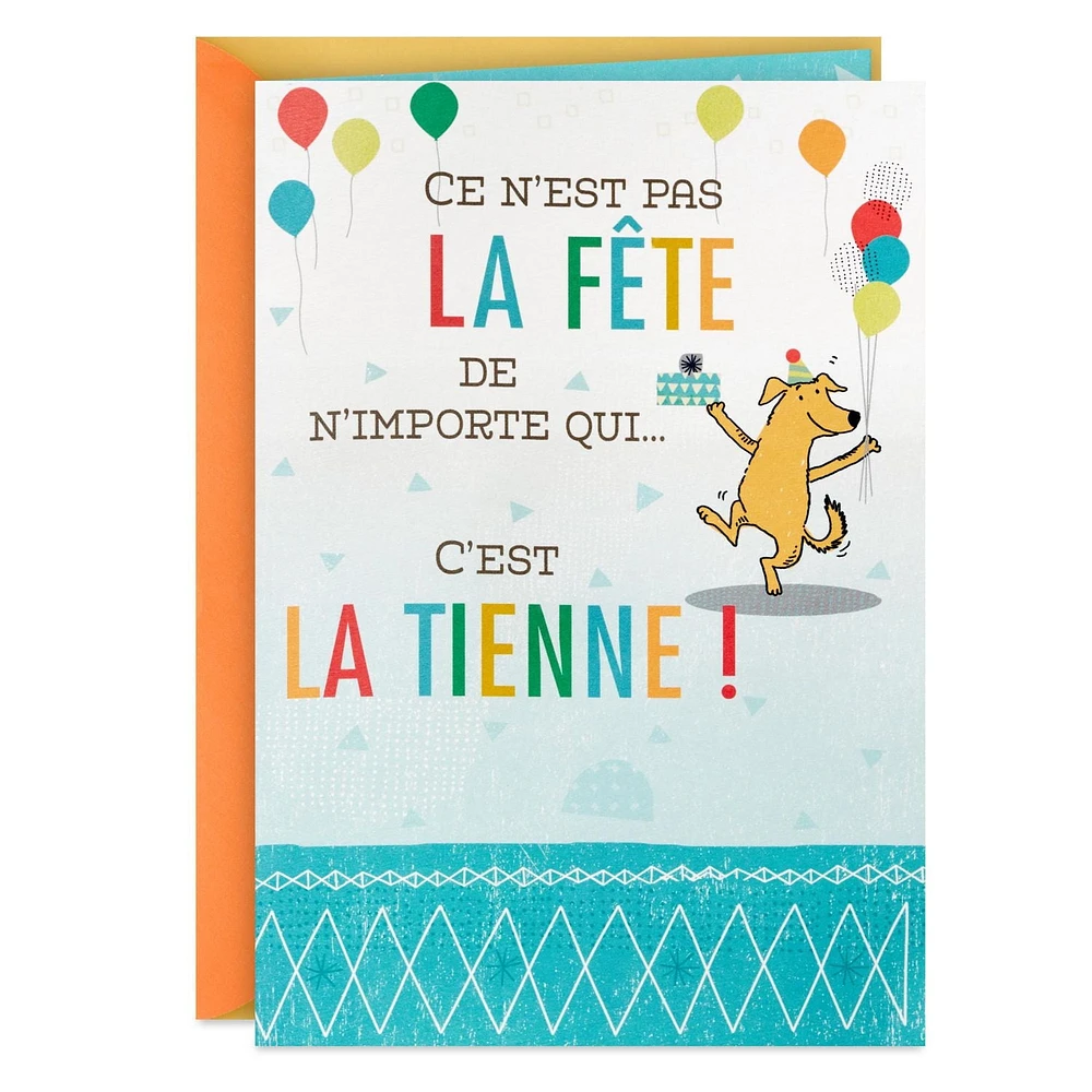 Carte musicale en relief de fête – Hallmark (Ce n'est pas la fête de n'importe qui)