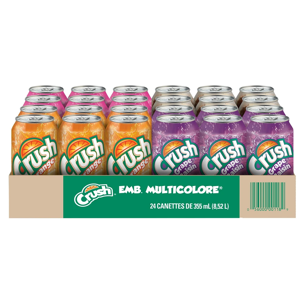 Crush Rainbow Pack 24 x 355 mL Tray, Cans, 24x355mL