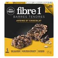 Fibre 1 Oats & Chocolate Chewy Bars, 5 bars, 175 g