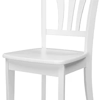 Lot de 2 chaises de salle à manger en bois massif CorLiving Dillon avec dossiers à lattes hautes - Chaises de cuisine et de salle à manger, chaises de table pour salle à manger, cuisine et salle à man