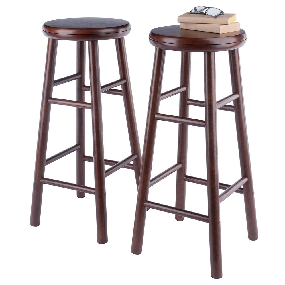 Ensemble de 2 tabourets de bar à siège pivotant Shelby