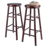 Ensemble de 2 tabourets de bar à siège pivotant Shelby
