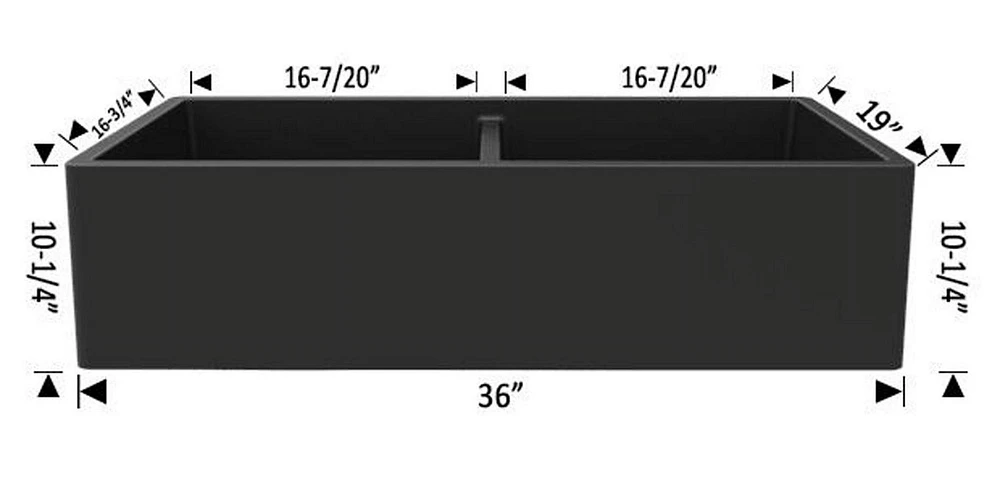 American Imaginations -in. W CSA Approved Black Granite Composite Kitchen Sink With Bowl AI