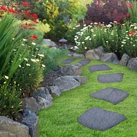 Garden Central Tremplins en roche naturelle de 18 po x 18 po en gris, paquet de 4