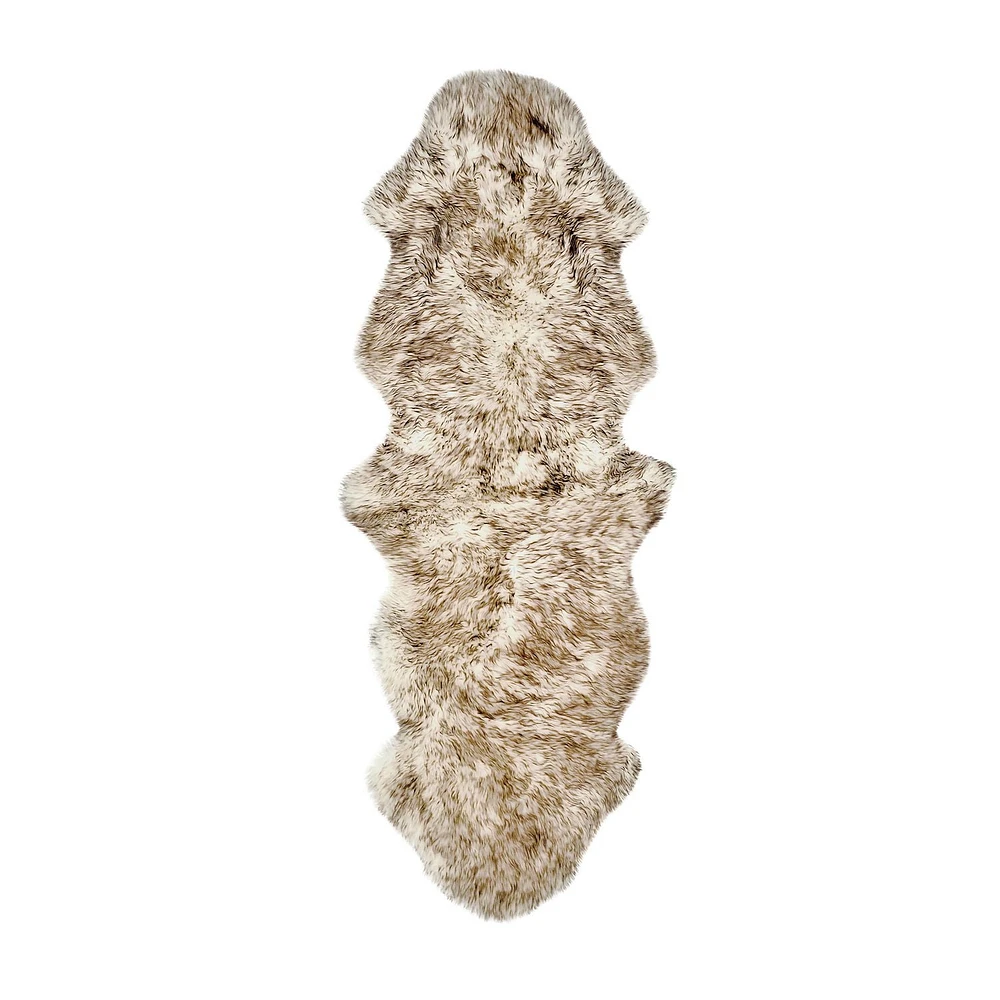 NEW ZEALAND SHEEPSKIN DOUBLE RUG/RUNNER 2' X 6'