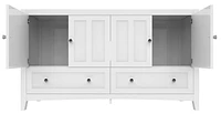 Imaginations Américaines  58.75 pouces W Vanity Base Blanc