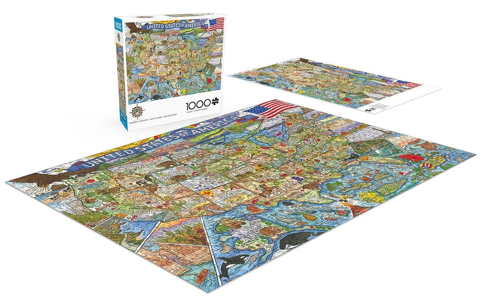 Buffalo Games - Le puzzle Signature Collection - Colorful Country - en 1000 pièces