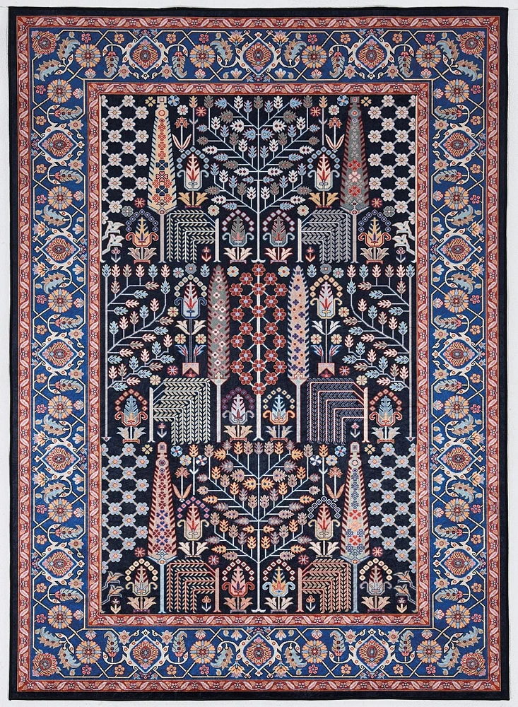 Tapis d'appoint Emerald Myer ivoire & or de 3 pi 3 po x 5 pi