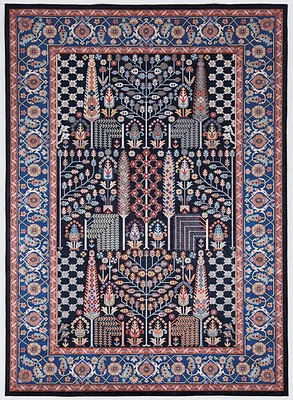 Tapis d'appoint Emerald Myer ivoire & or de 3 pi 3 po x 5 pi