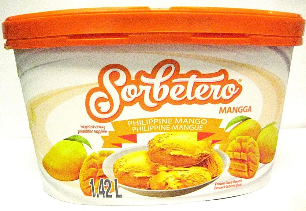 Sorbetero Mangga Philippine Mango Frozen Dessert, 1.42L