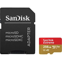 SanDisk Extreme microSDXC UHS-I CARD, SanDisk SDSQXAV-256G-CW6MA