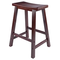 Winsome Satori Saddle Seat Counter Stool, Walnut