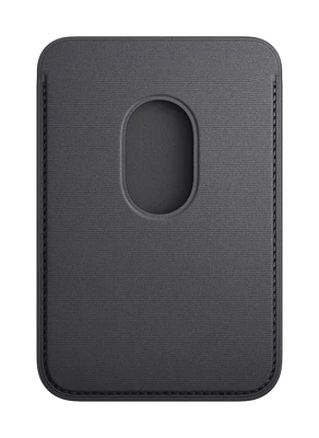 Portefeuille à tissage fin avec MagSafe pour iPhone - Noir Cartes en tout genre à portée de main