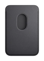 Portefeuille à tissage fin avec MagSafe pour iPhone - Noir Cartes en tout genre à portée de main