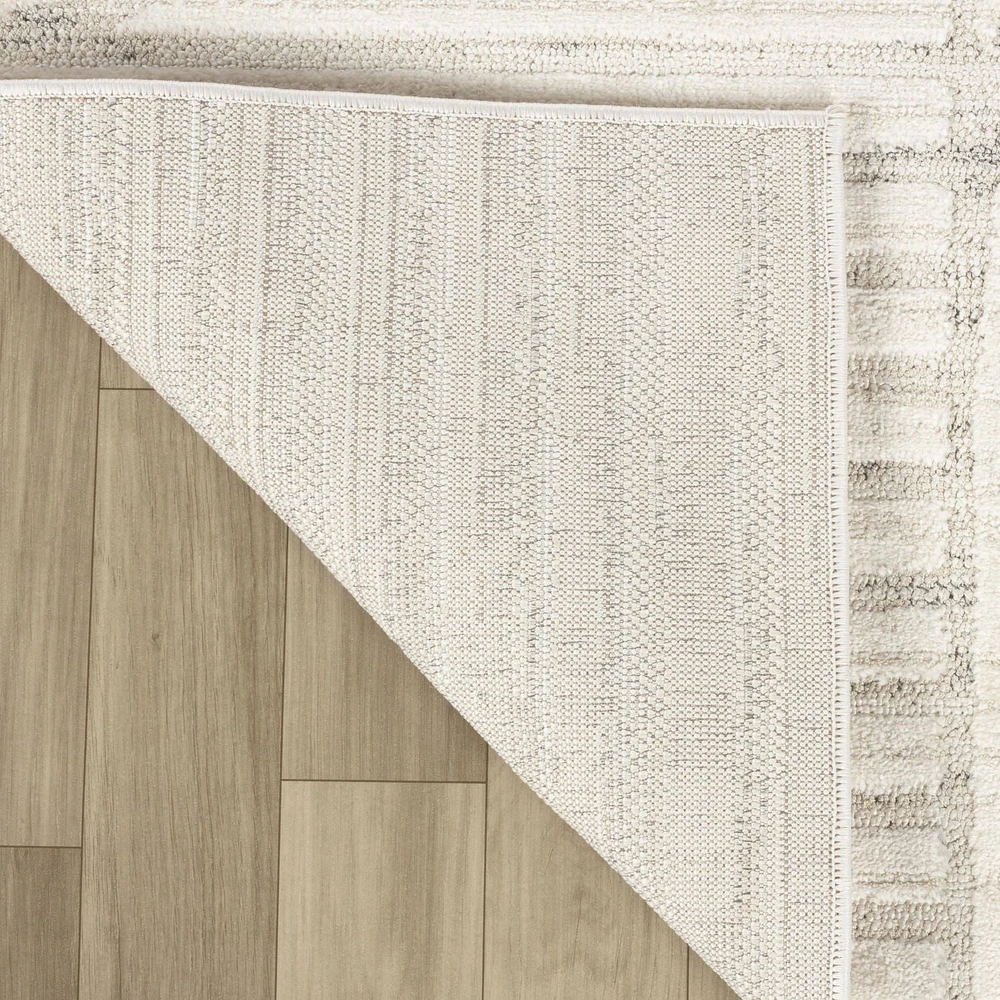 Rug Branch Astra Modern Indoor Area Rug, Cream Beige, Geometric - Living Room, Bedroom, Dining Room