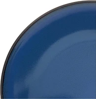 Gibson Home – Vaisselle en grès Soho Round, 16 pièces, bleu et noir