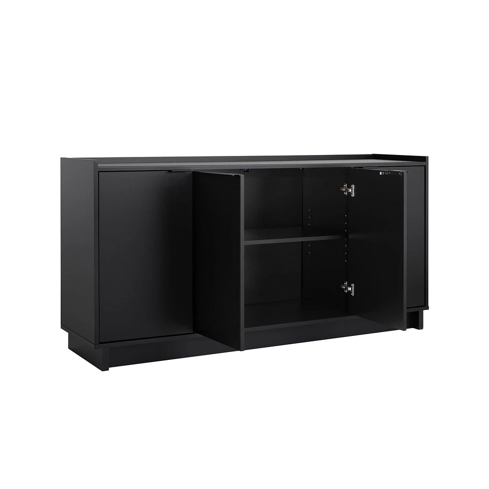 Prepac Buffet 4 portes Simply Modern Blanc