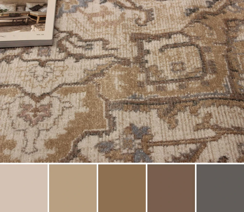 ECARPET Stassie 5'0" x 8'0" Traditional Area Rug for Living Room, Bedroom, Dining Room, Entrance, Hallway and More.
