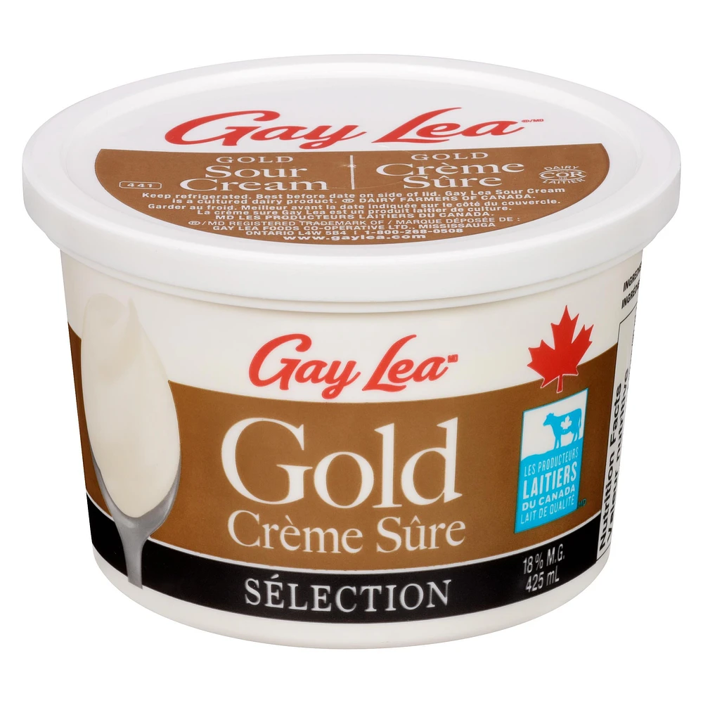 Gay Lea Foods Gay Lea Gold Sour Cream, Premium 425mL