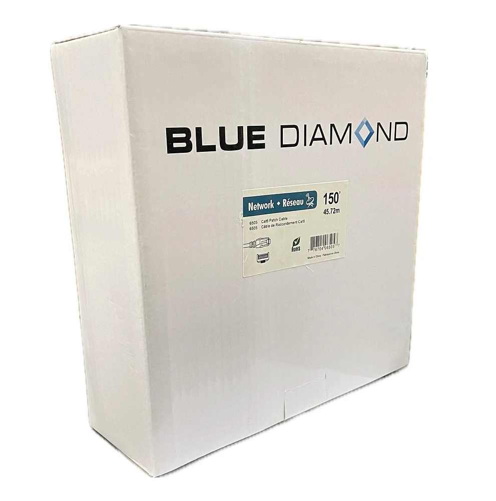 BlueDiamond Ethernet Cat6 Patch Cable CSA & UL approved - 100ft, Green
