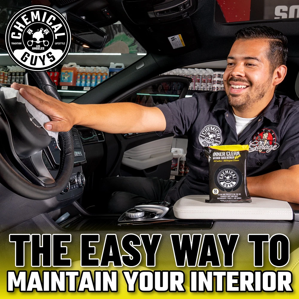 Chemical Guys Innerclean interior quick detailer & protectant car wipes