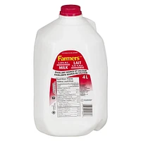 Farmers Homogenized 3.25% Milk, 4 L Jug