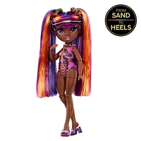 Rainbow High Pacific Coast Phaedra Westward : Poupée-mannequin coucher de soleil (violette)