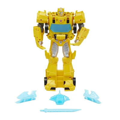 Transformers Bumblebee Cyberverse Adventures Dinobots Unite Roll N' Change, figurine Bumblebee à conversion en roulant de 25 cm, dès 6 ans