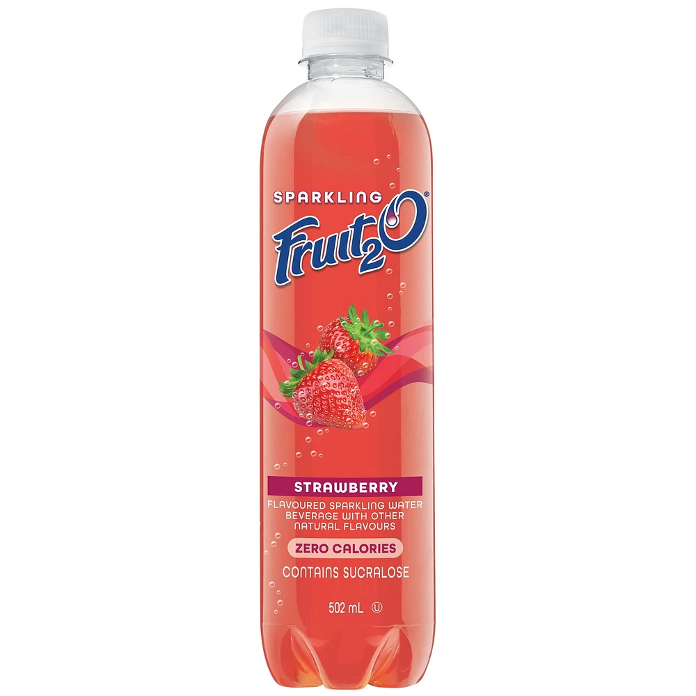 Fruit2O Sparkling Strawberry, 502 mL