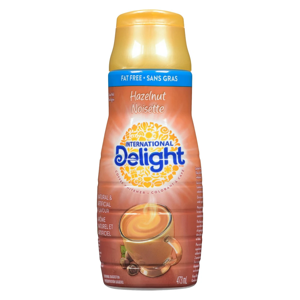 International Delight Fat Free Hazelnut Coffee Creamer, 473 mL