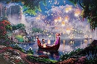 Ceaco: Thomas Kinkade - Disney Dreams Collection (Fantasia, Lady & the Tramp, Winnie the Pooh, Tangled) 4-in-1 Puzzle Set
