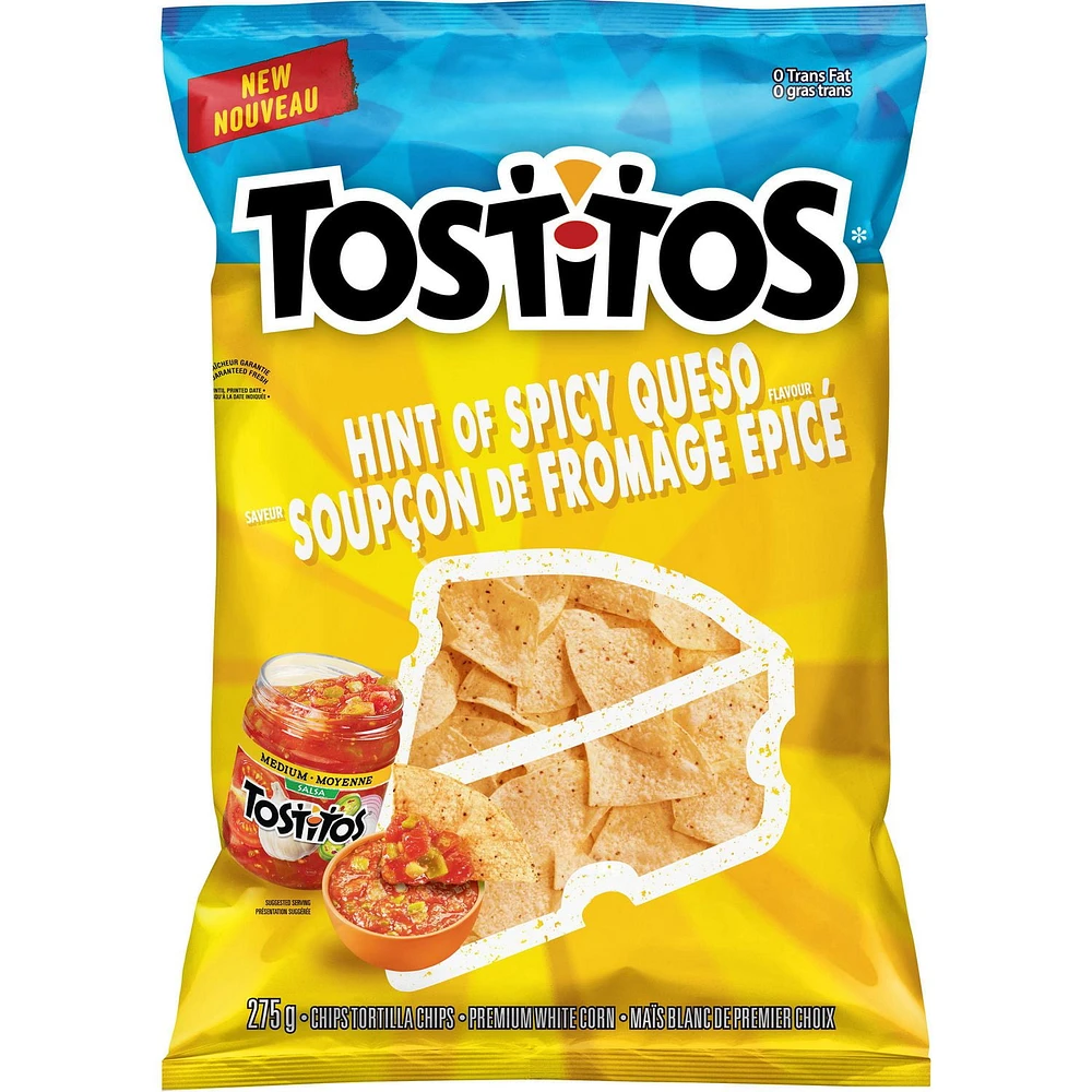 Tostitos Hint of Spicy Queso flavour tortilla chips