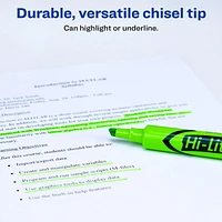 Avery® Desk Style HI-LITER® Fluorescent Green, Chisel Tip