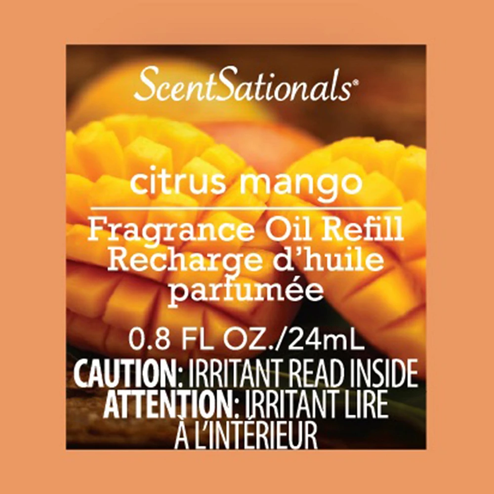 Huile Scent Charm ScentSationals -  Citrus Mango 0.8 Fl oz, 24 mL Recharge